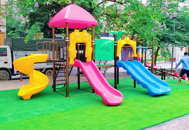 bộ liên hoàn nhà tròi cầu trượt đa năng