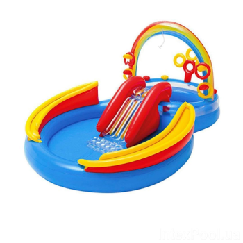 Bể  bơi có cầu trượt nước bằng phao