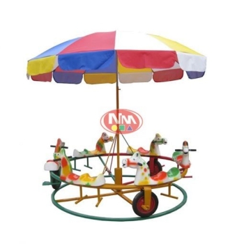 Đu đạp chân trên ray 12 chỗ composite